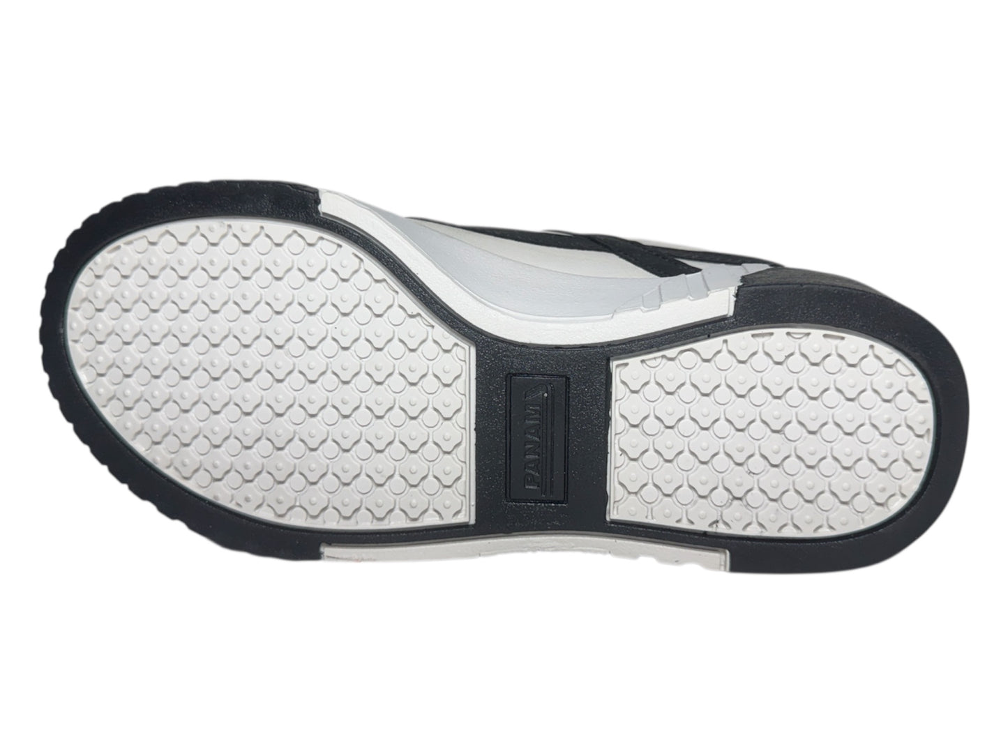 Tenis Panam Casuales Para Dama Con Plataforma Color Blanco Y Negro