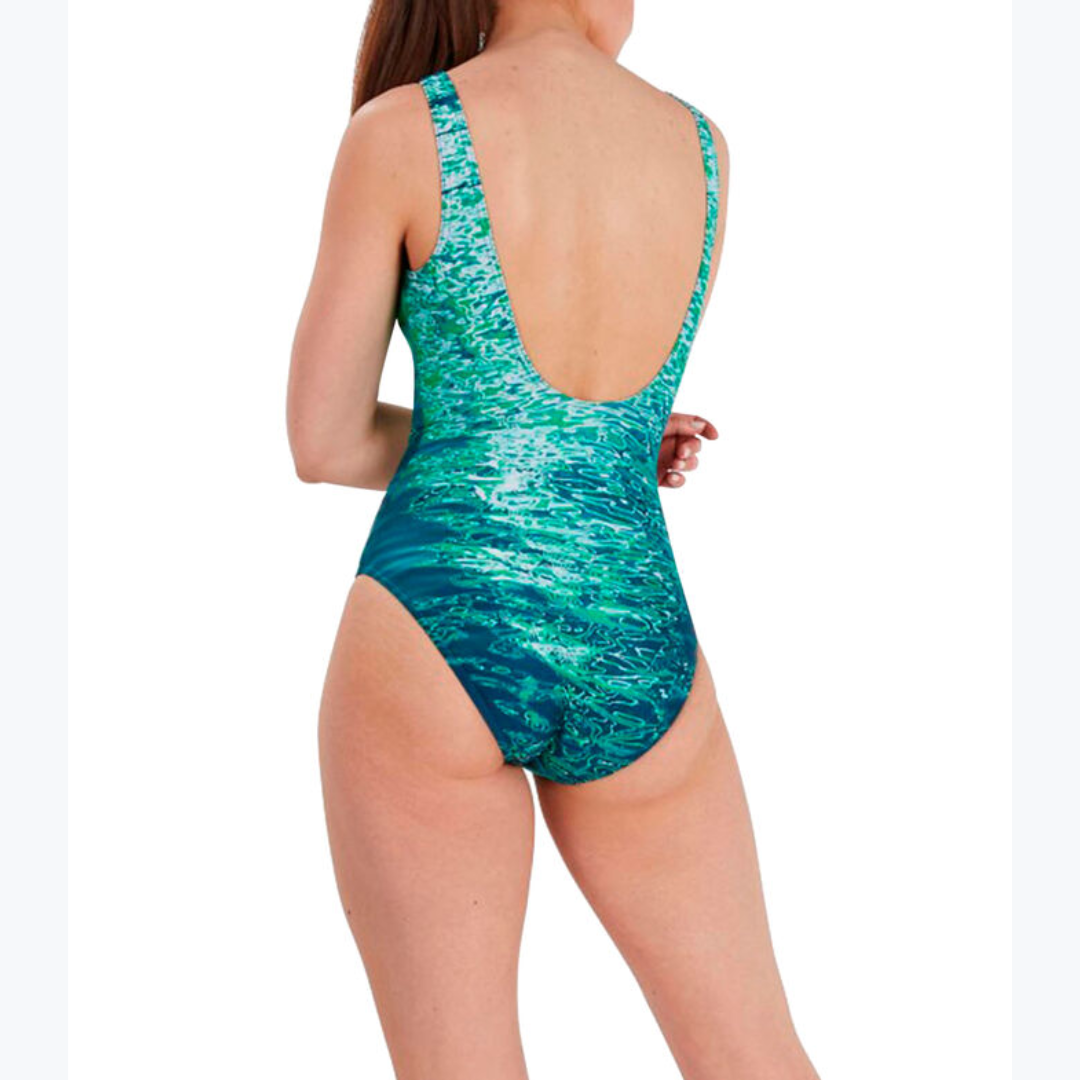 Traje De Baño Speedo Verde Digital Uback Mujer - U