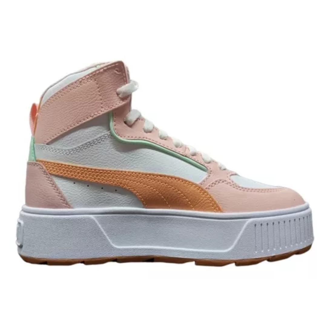 Tenis Puma Karmen Rebelle Mid Blanco/Coral Mujer - U