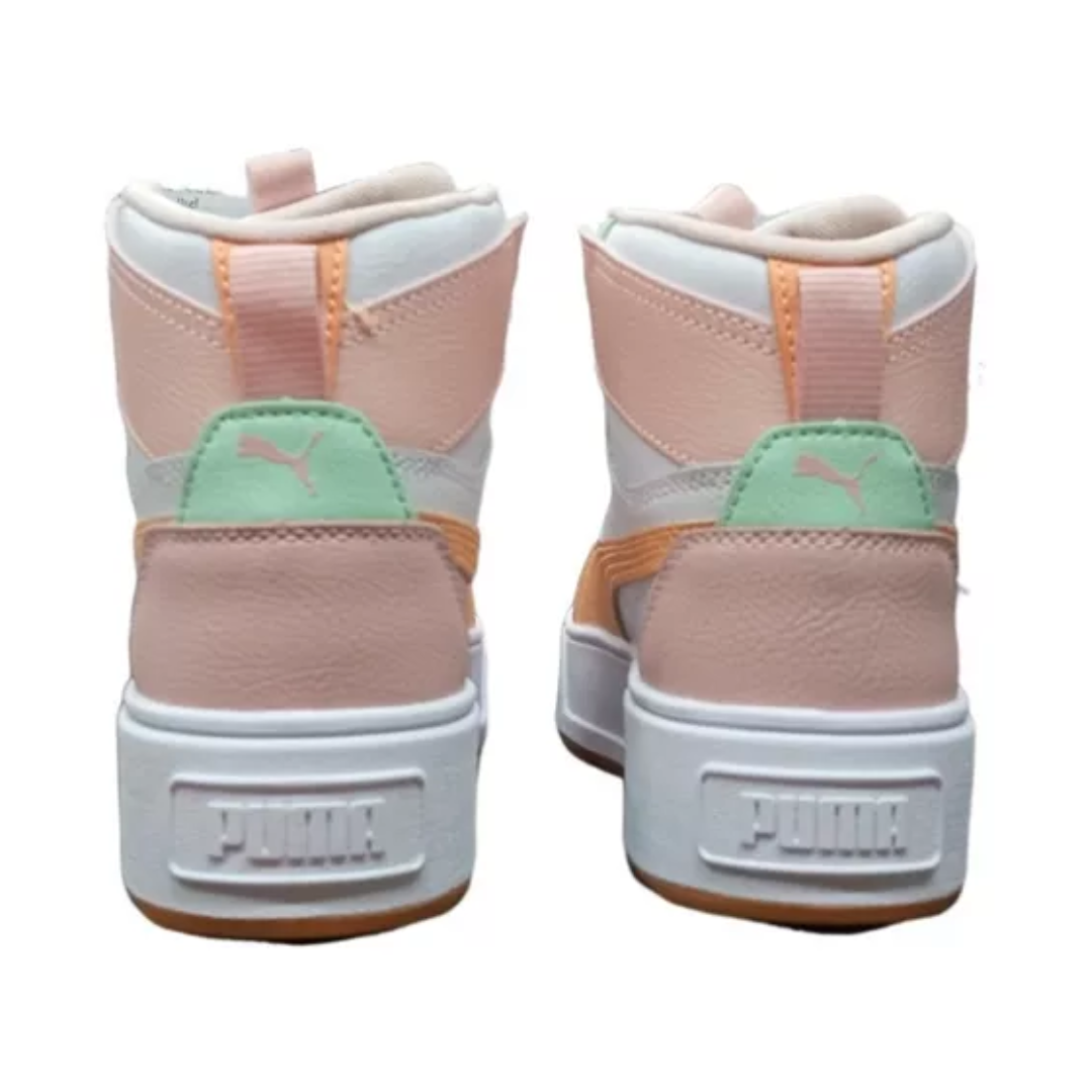 Tenis Puma Karmen Rebelle Mid Blanco/Coral Mujer - U