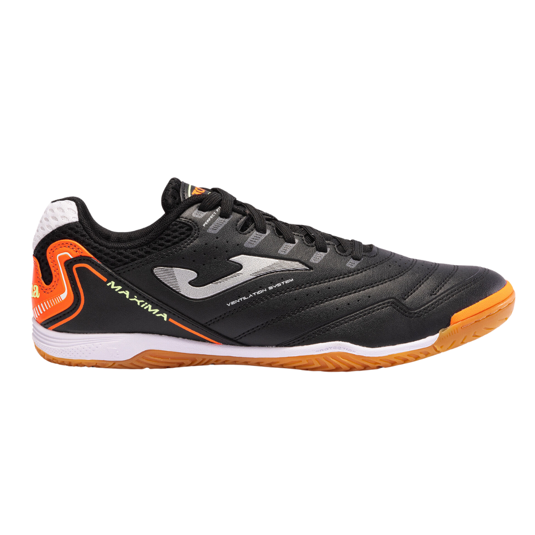 Tenis de Fútbol Sala Joma Maxima 23 Indoor Negro Naranja Hombre - U