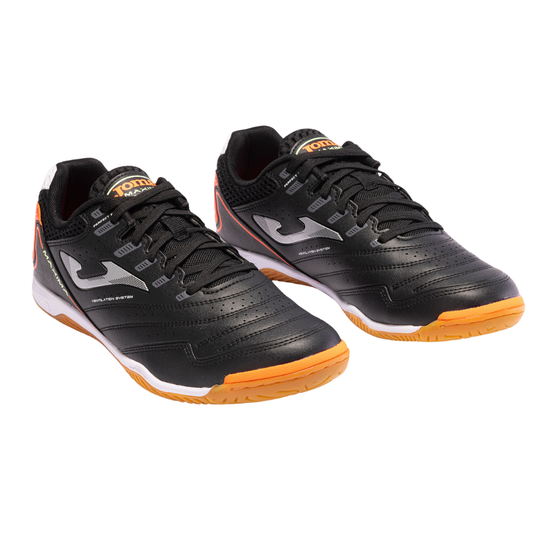 Tenis de Fútbol Sala Joma Maxima 23 Indoor Negro Naranja Hombre - U