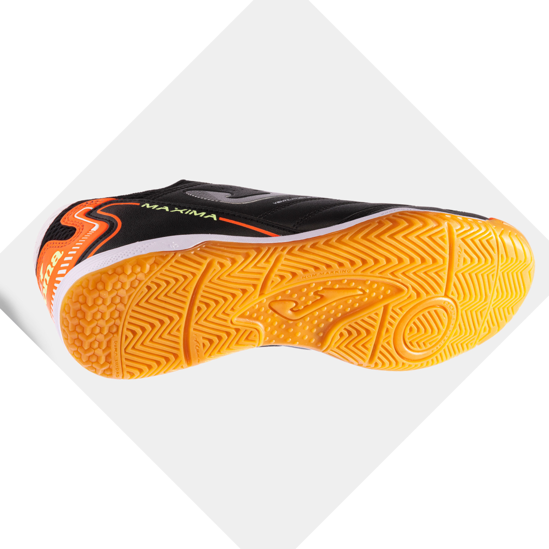 Tenis de Fútbol Sala Joma Maxima 23 Indoor Negro Naranja Hombre - U