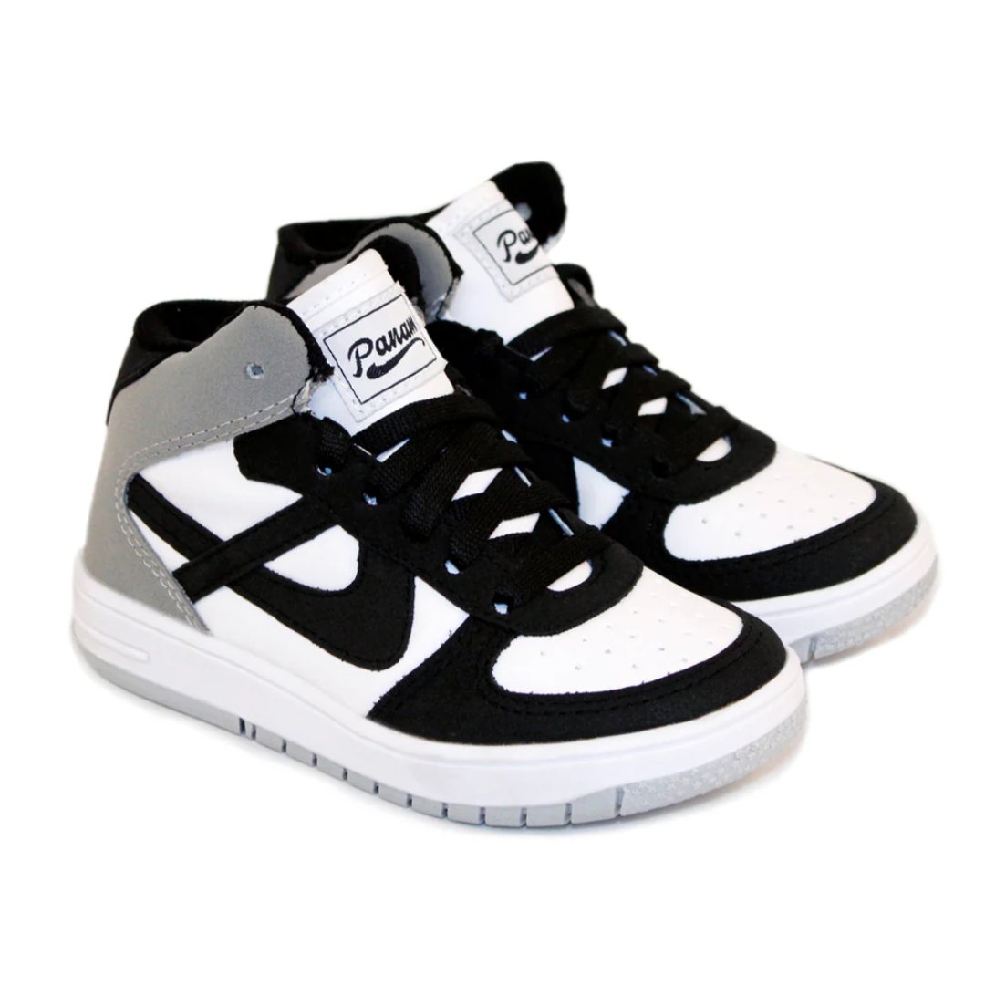 Tenis de Bota Panam Urbano Blanco/Negro/Gris para Niño - U