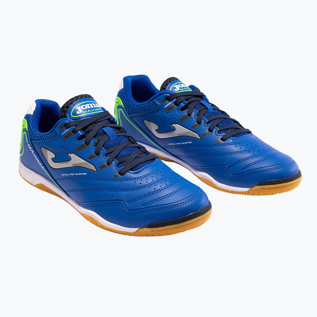Tenis de Fútsal Joma Maxima 23 Indoor Royal Verde Flúor Hombre - U