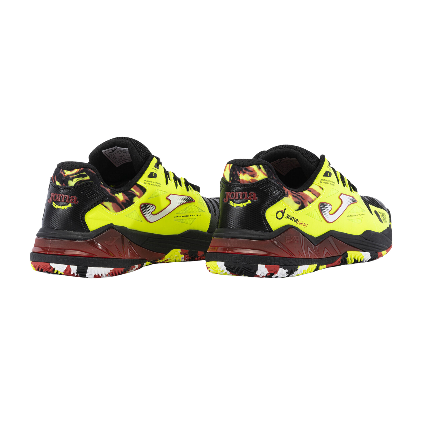 Tenis Joma Pádel T.Spin 23 Clay Negro Amarillo Flúor Hombre - U