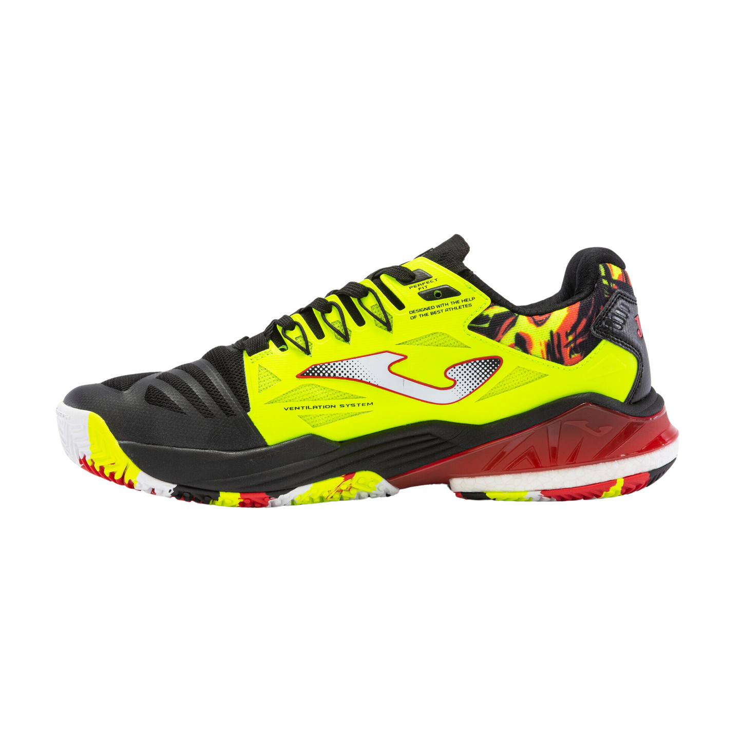Tenis Joma Pádel T.Spin 23 Clay Negro Amarillo Flúor Hombre - U