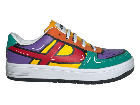 Tenis Panam Casual Multicolor Diseño Tipo Caricatura