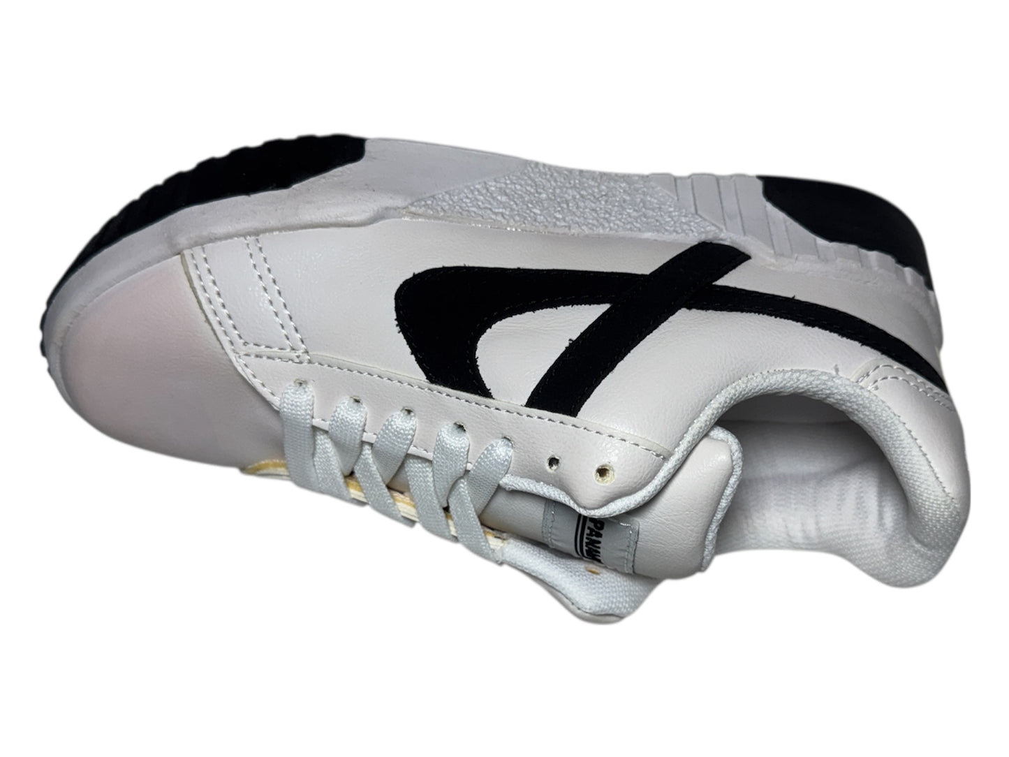 Tenis Panam Casuales Para Dama Con Plataforma Color Blanco Y Negro