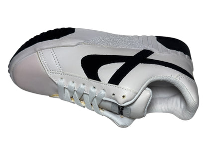 Tenis Panam Casuales Para Dama Con Plataforma Color Blanco Y Negro