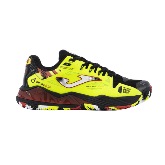Tenis Joma Pádel T.Spin 23 Clay Negro Amarillo Flúor Hombre - U
