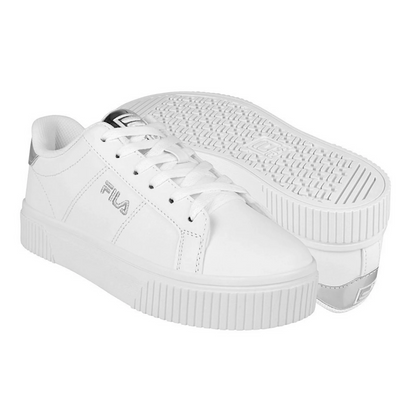 Tenis Fila Panache Simipiel Blanco/Plata Mujer - U